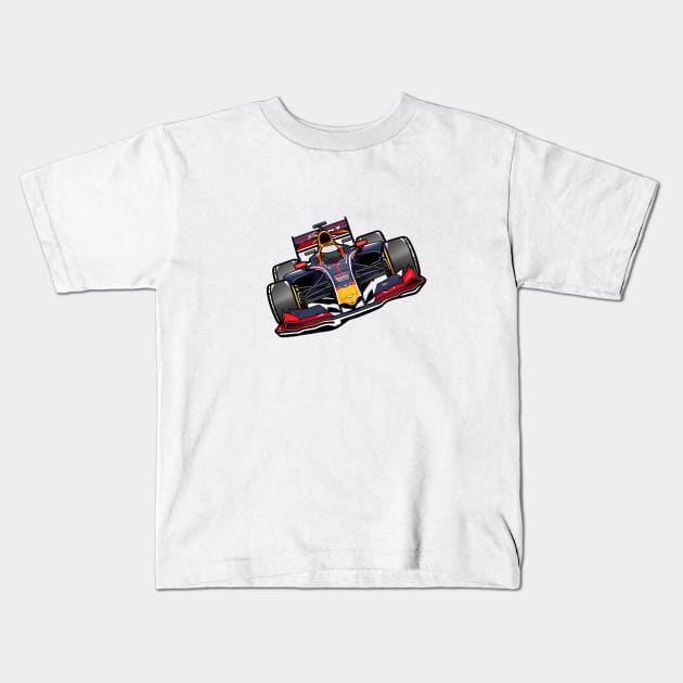 Formula 1 Racing Car Kids T-Shirt by Artifyio